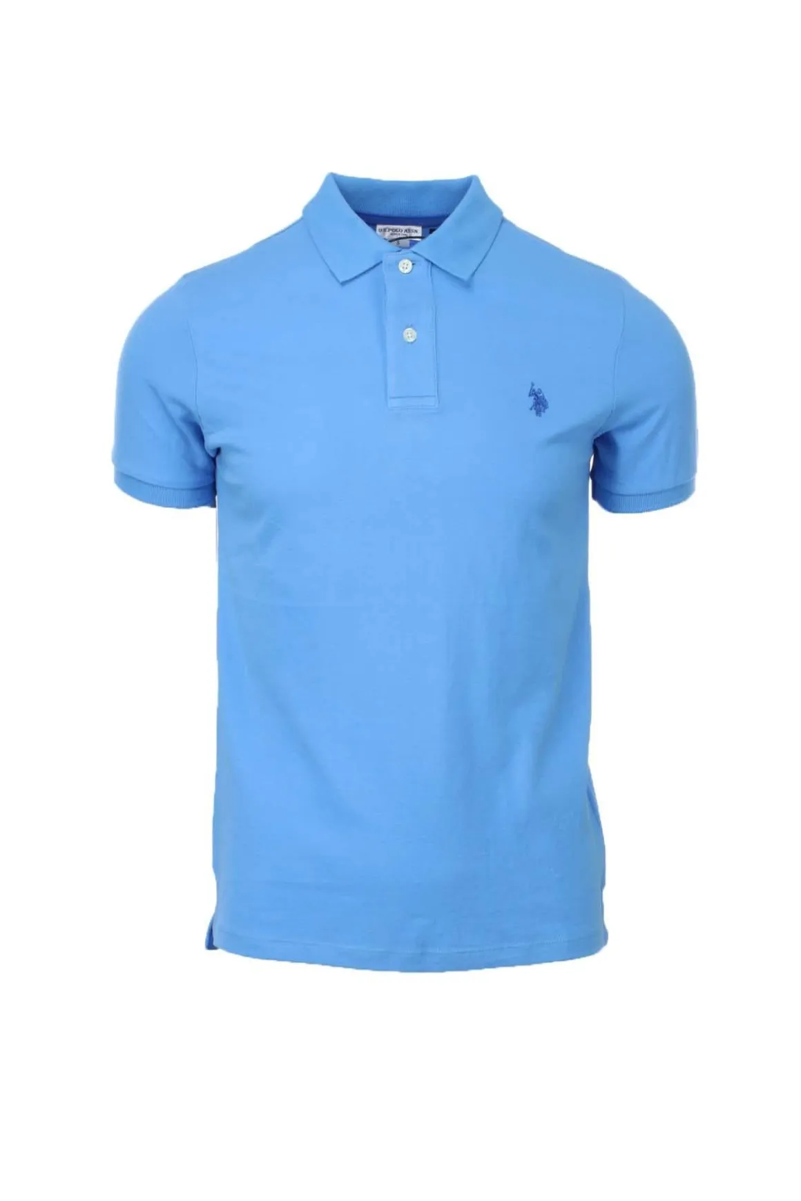 Polo mezza manica tinta unita con logo