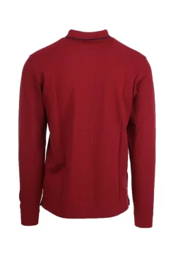 Polo piquet manica lunga con profilo in contrasto