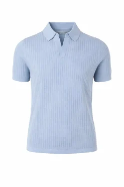 Polo Uomo Cotone Lino Tennis Righe