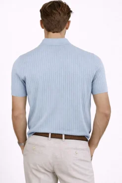 Polo Uomo Cotone Lino Tennis Righe