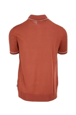 Polo zip mezza manica in filo