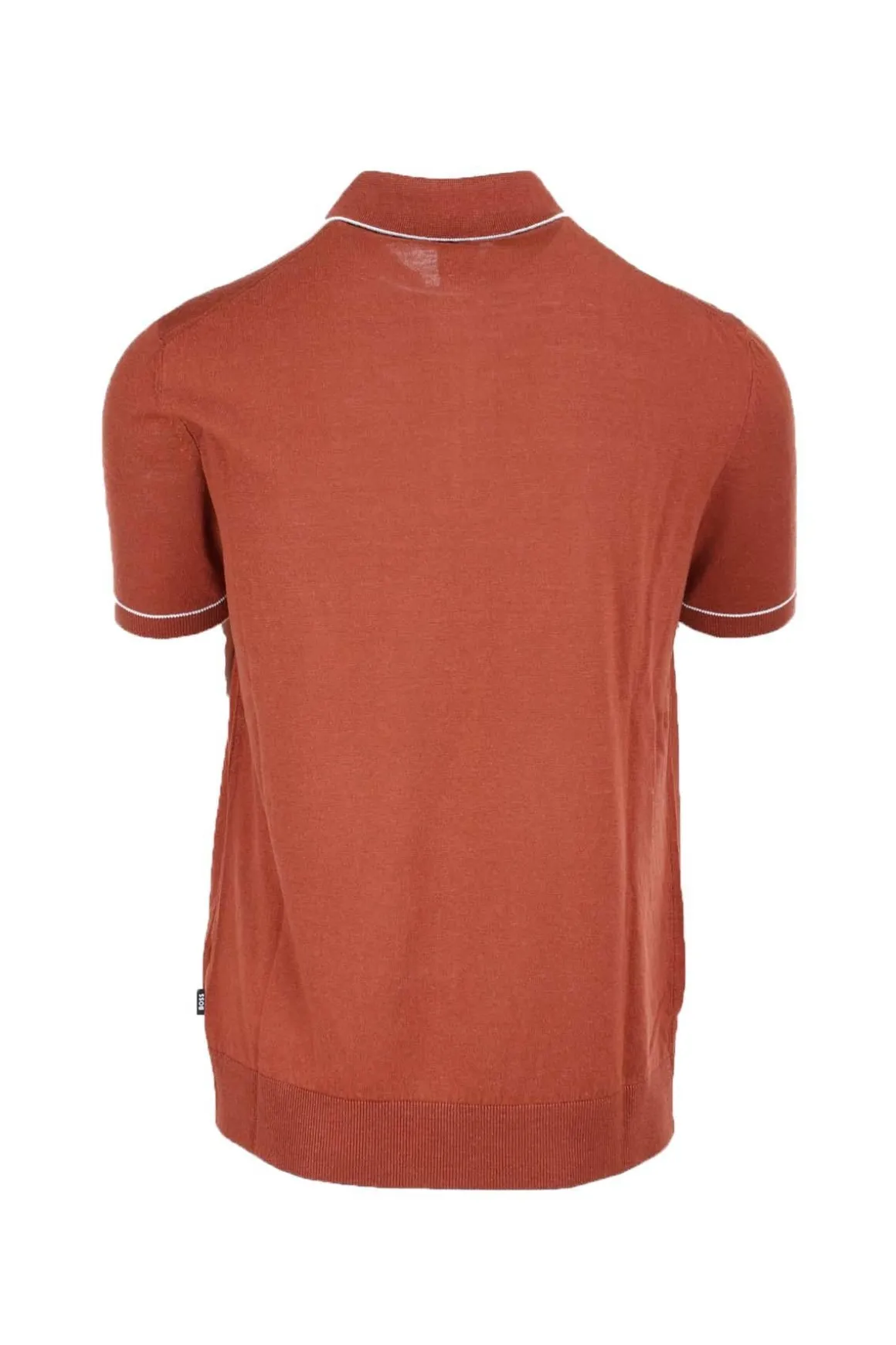 Polo zip mezza manica in filo