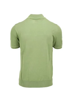 Polo zip mezza manica in filo