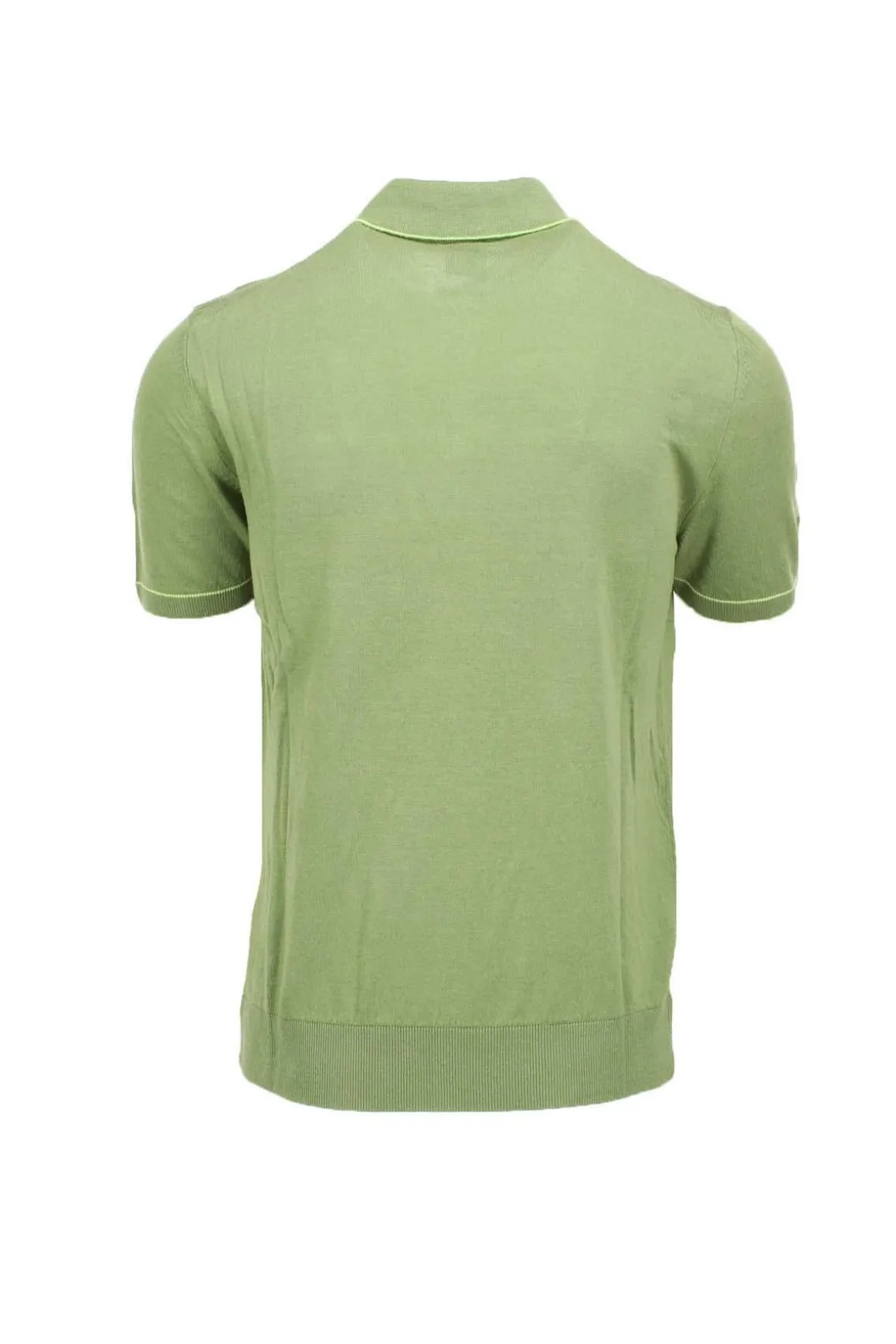 Polo zip mezza manica in filo