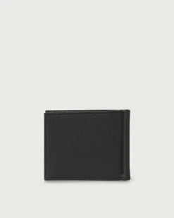 Portafoglio in pelle con clip ferma-banconote