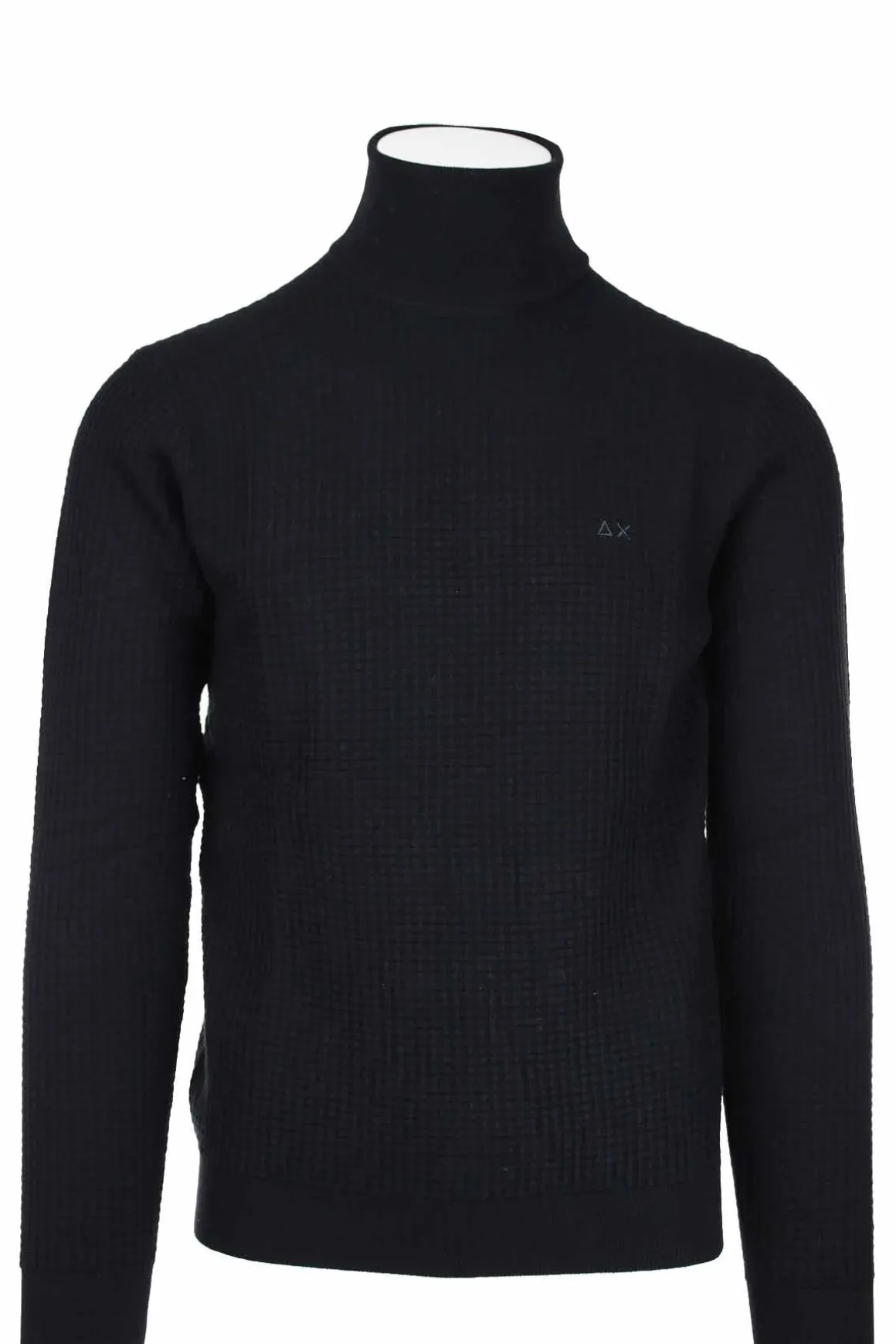 Pullover dolcevita con intarsi