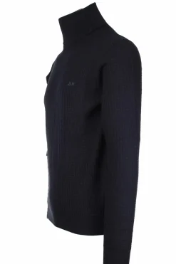 Pullover dolcevita con intarsi