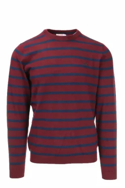 Pullover girocollo a righe