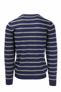 Pullover girocollo a righe