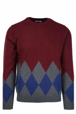 Pullover girocollo rombi