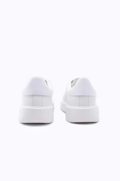 Scarpe Sneaker in pelle con scudetto Buck01 total white