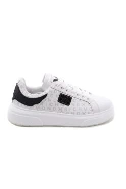 Sneaker in pelle con monogramma John Richmond