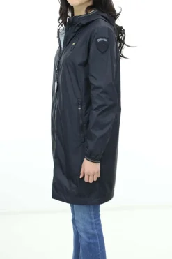 Trench impermeabile con cappuccio