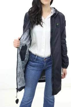 Trench impermeabile con cappuccio