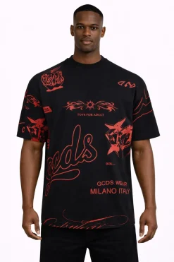 T-Shirt hall over history Grafica Rossa