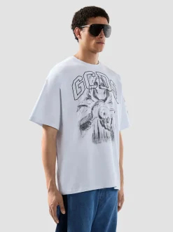 T-shirt mezza manica con stampa gotica