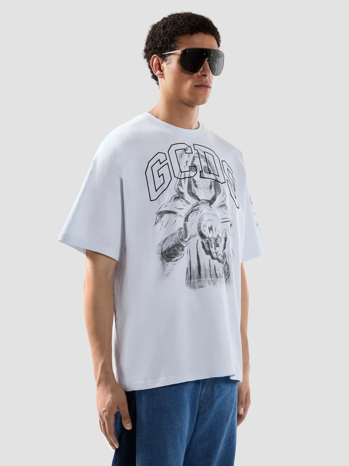 T-shirt mezza manica con stampa gotica