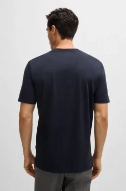 T-shirt mezza manica in cotone con logo Boss