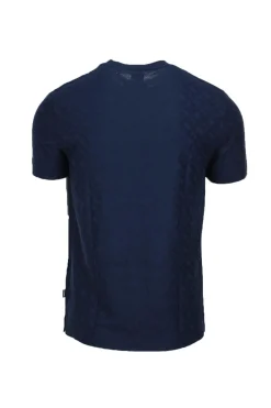 Tshirt mezza manica in cotone con monogrammi Boss
