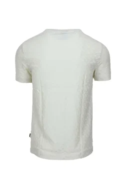 Tshirt mezza manica in cotone con monogrammi Boss