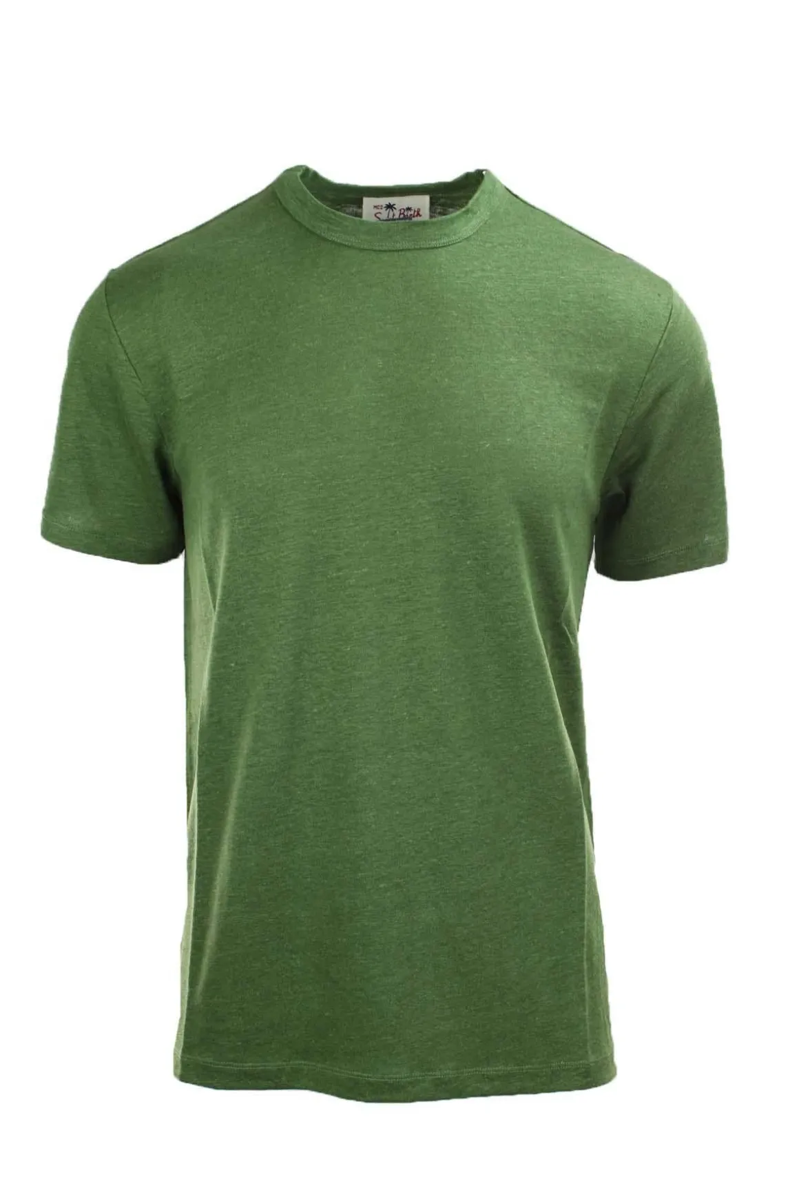 Tshirt mezza manica in lino Saint Barth MC2