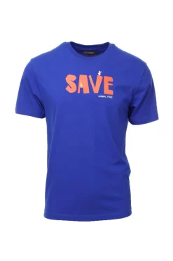 T-shirt mezza manica stampa Save animal free