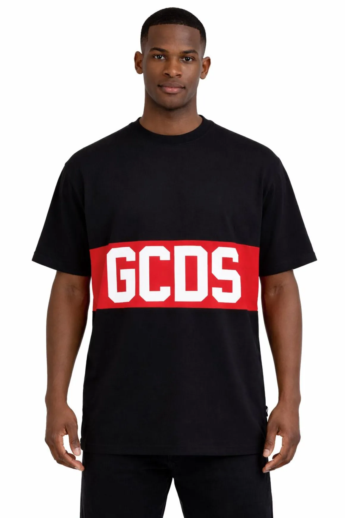 T-Shirt mezza manica Uomo Banda Logata Fronte Retro