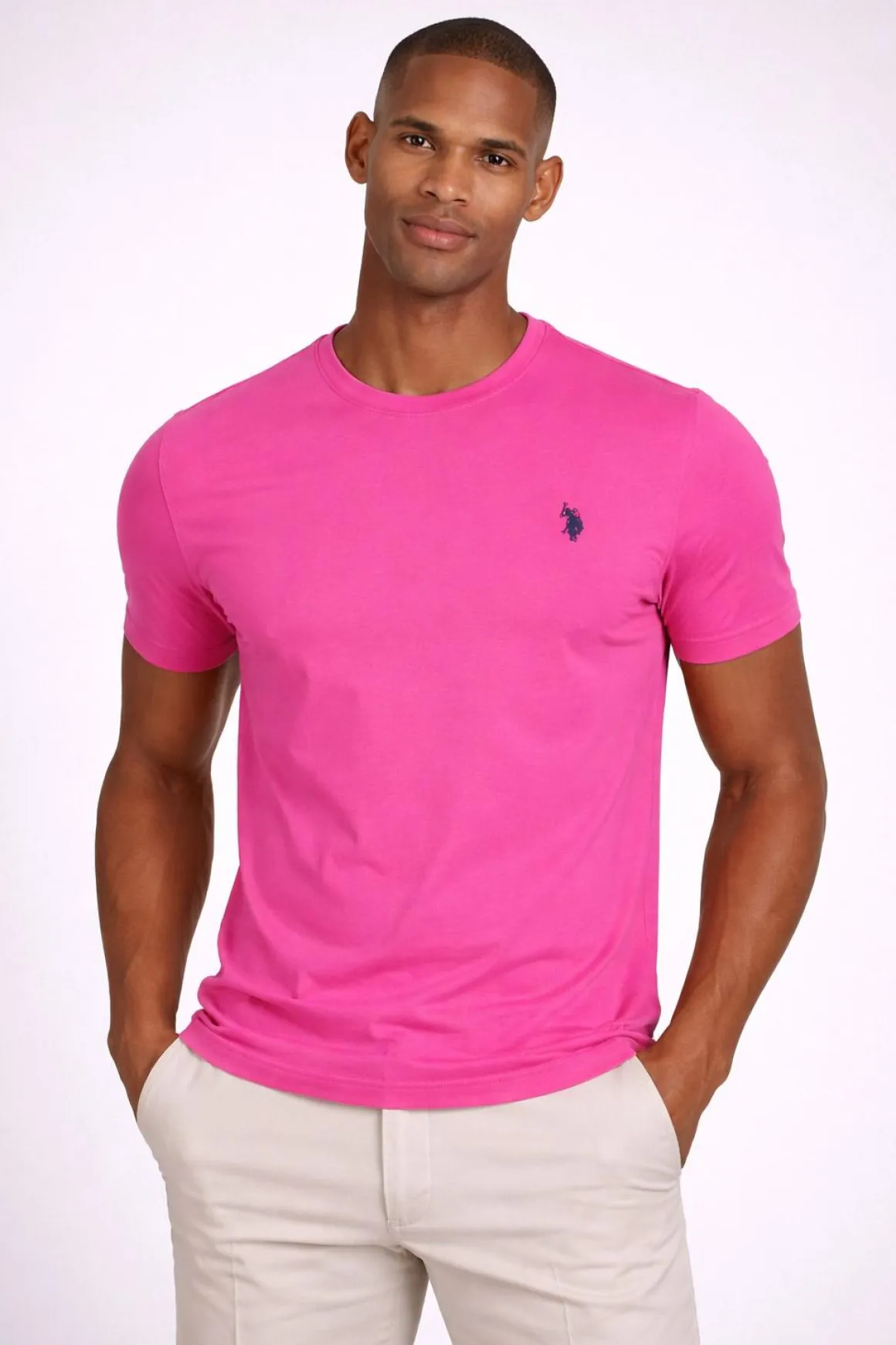 T-Shirt Uomo Cotone con logo ricamato