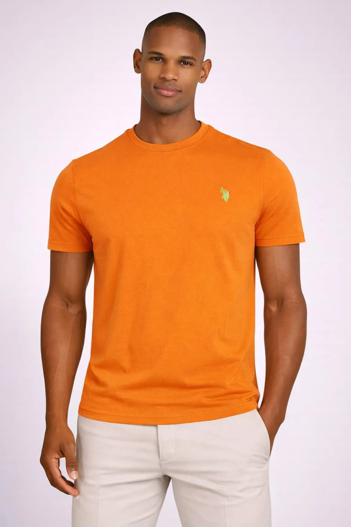 T-Shirt Uomo Cotone con logo ricamato