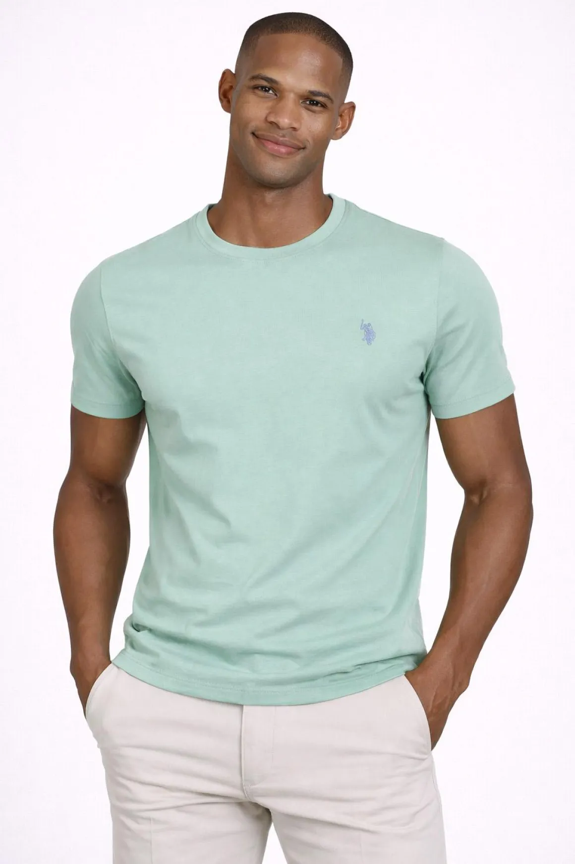 T-Shirt Uomo Cotone con logo ricamato