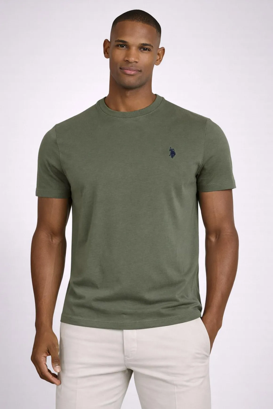 T-Shirt Uomo Cotone con logo ricamato