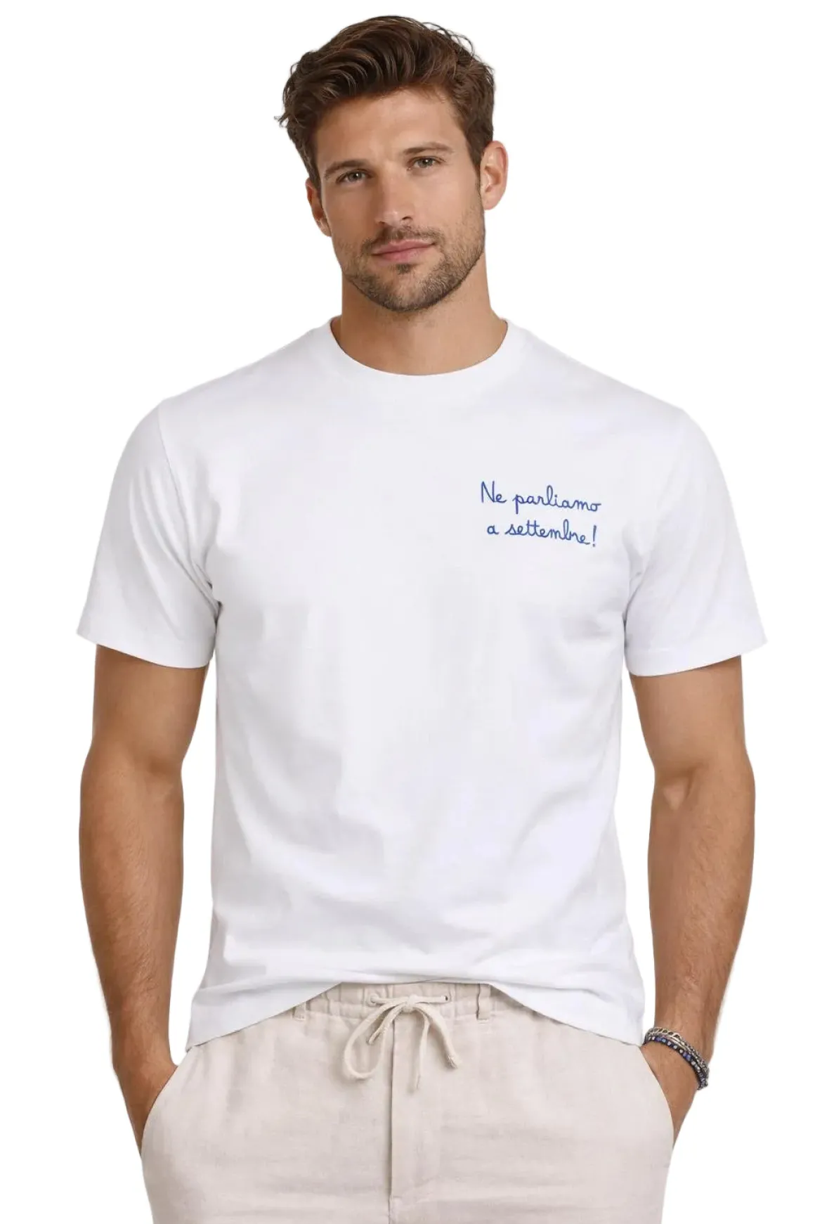 T-Shirt Uomo Cotone Stampa Ne Parliamo a Settembre