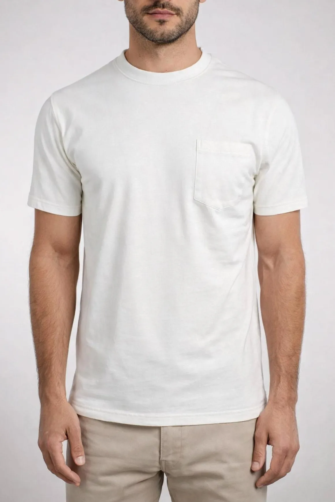 T-Shirt Uomo Piquet Cotone Stretch Taschino