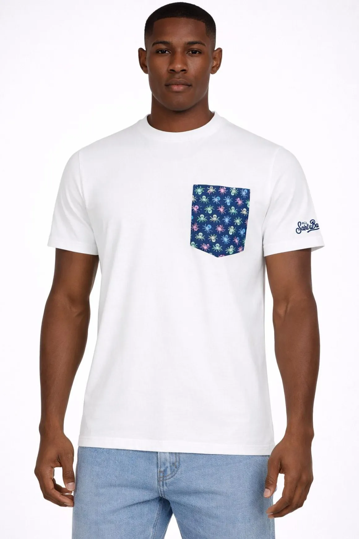 T-Shirt Uomo Taschino Polipi Multicolor