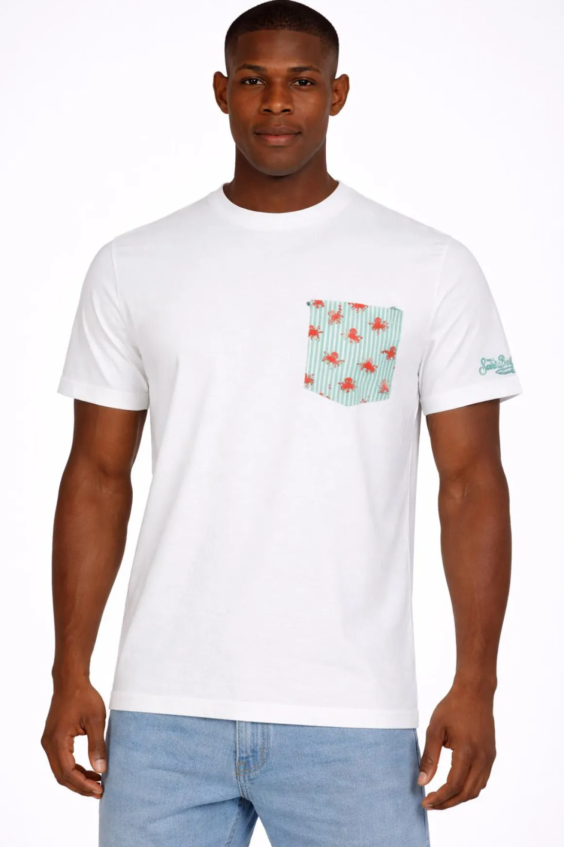 T-Shirt Uomo Taschino Polipi Cotone Premium